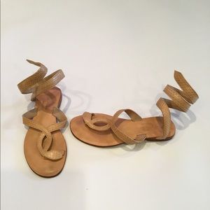 ANKLE WRAP SANDALS